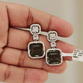 Hetal AD earrings with smoky stones