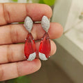 Isha ruby red earrings