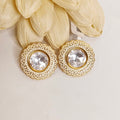 Mehrish polki studs in gold
