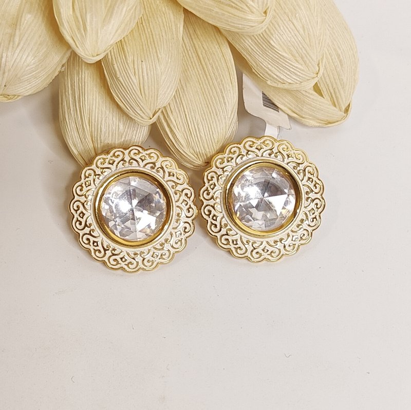 Mehrish polki studs in gold