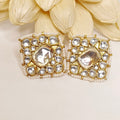 Anwita square paachi kundan studs