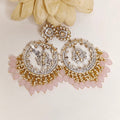 Chhaya pink fusion chaandbali earrings