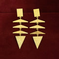 Navya gold-polished brass danglers