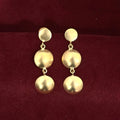 Siya gold-polished brass danglers