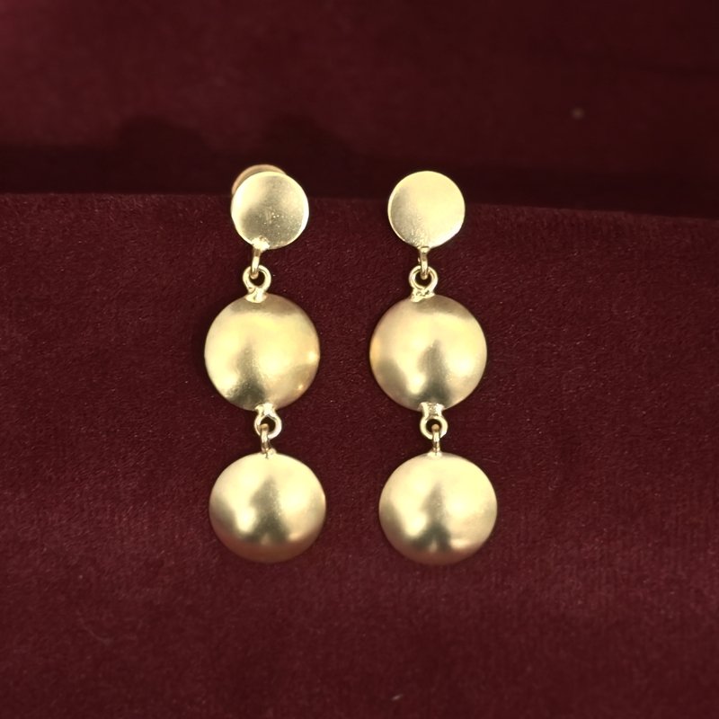 Siya gold-polished brass danglers