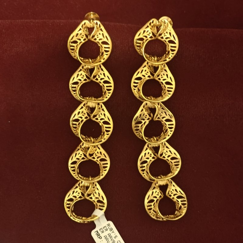 Niyati long brass danglers