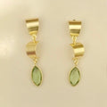 Firoza danglers in mint green