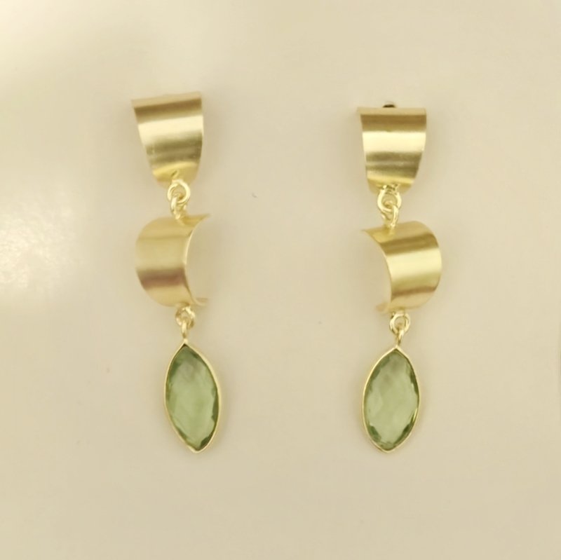 Firoza danglers in mint green