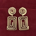 Maahi gold-polished brass danglers