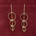 Lekha gold-polished brass danglers