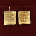 Nehal gold-polished brass danglers