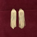 Chaitali gold-polished brass danglers