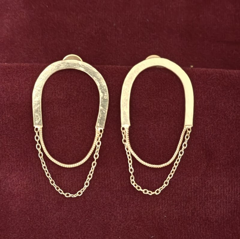 Saloni gold-polished brass danglers