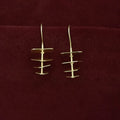 Kimaya gold-polished brass danglers