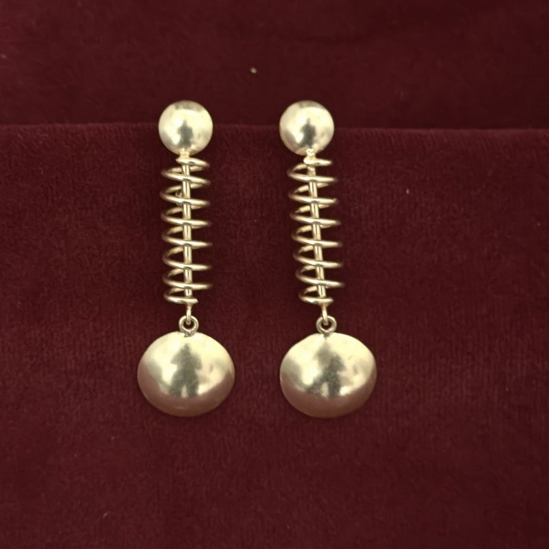 Juhi gold-polished brass danglers