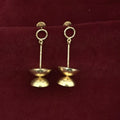 Lamha gold-polished brass danglers