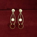 Riya gold-polished brass danglers