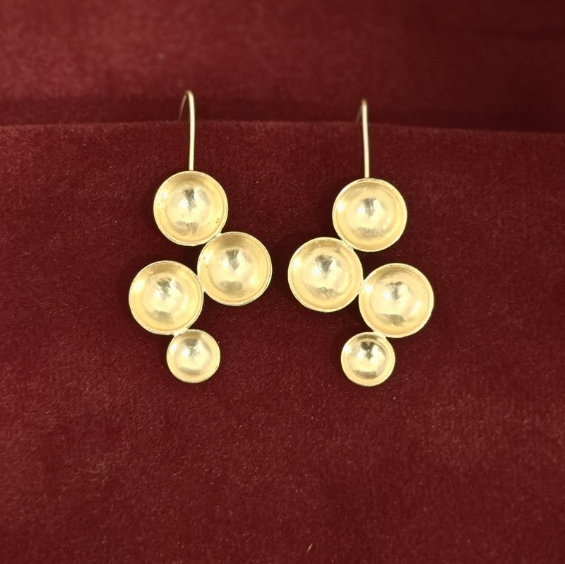 Tulika gold-polished brass danglers