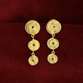 Tiya gold-polished brass danglers