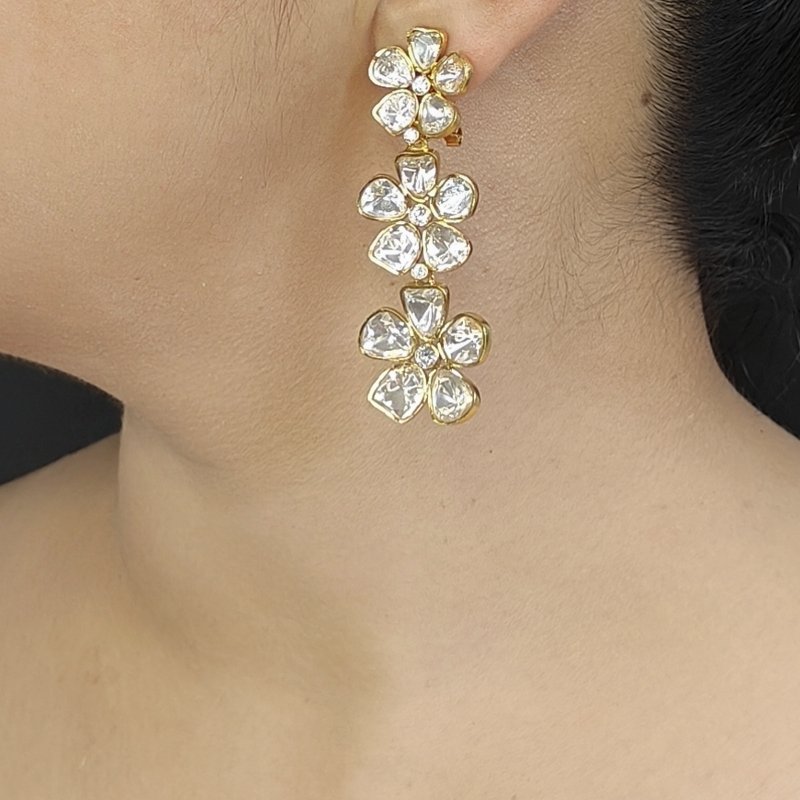 Ananya moissanite long danglers