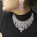 Miraya red neckline set