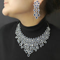 Miraya emerald green neckline set