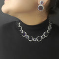 Rivaa purple neckline set