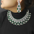 Ramya green necklace set