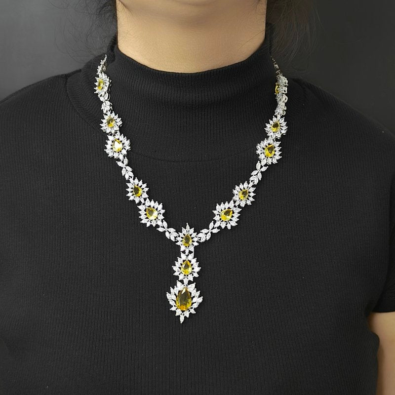 Ruhika citrine necklace set