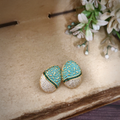 Nisha mint enamel studs