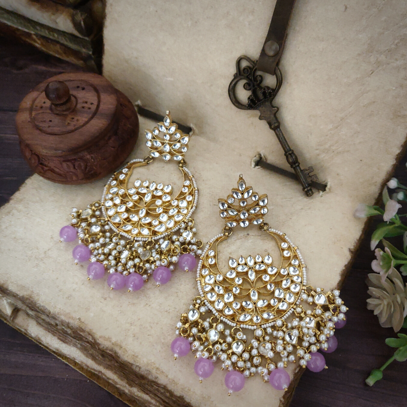 Anokhi paachi kundan earrings detail