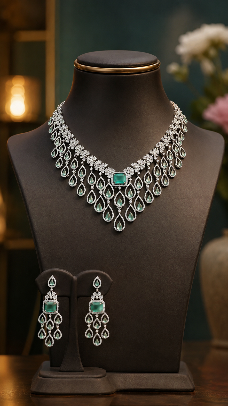 Emira Mint Green Necklace Set