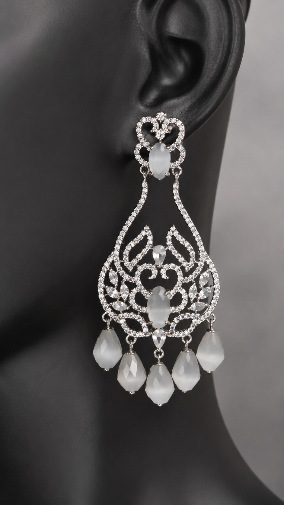 Sanaya Grey CZ Choker Set
