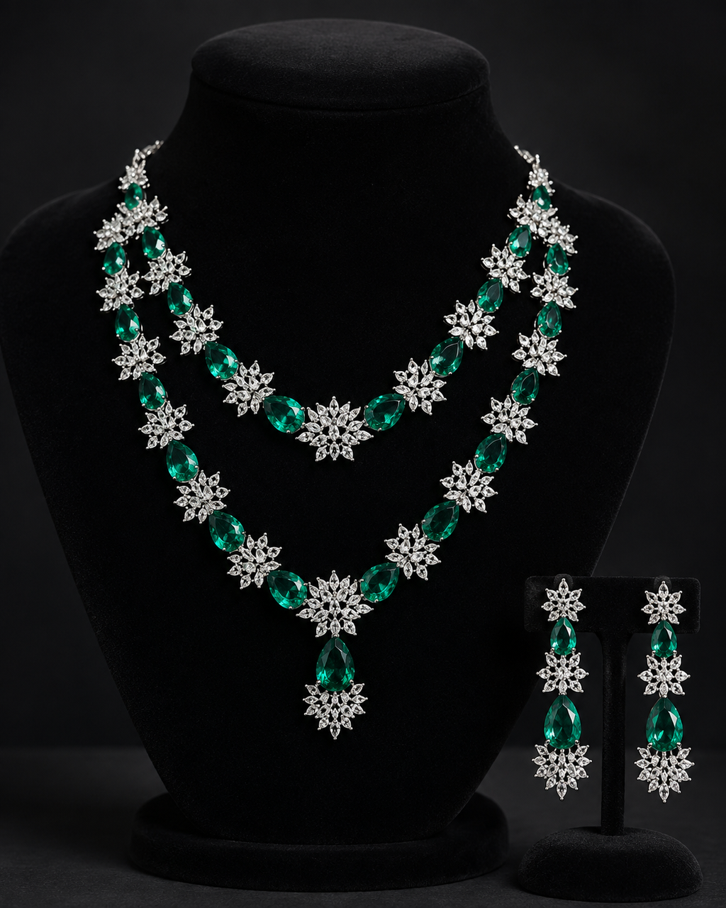 Kavya Mint Green Necklace Set