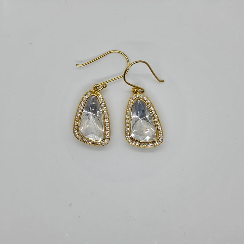 Aishwarya moissanite sterling silver earrings