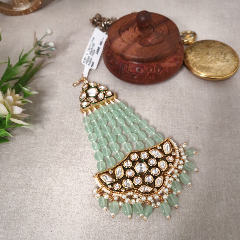 Jyoti kundan passa in mint green
