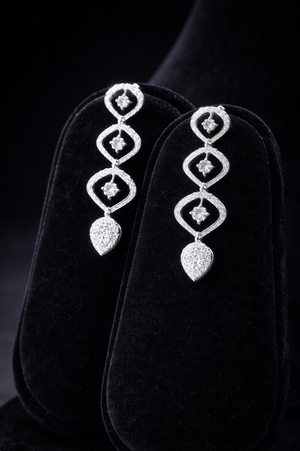 Glacier Leaf AD drop earrings