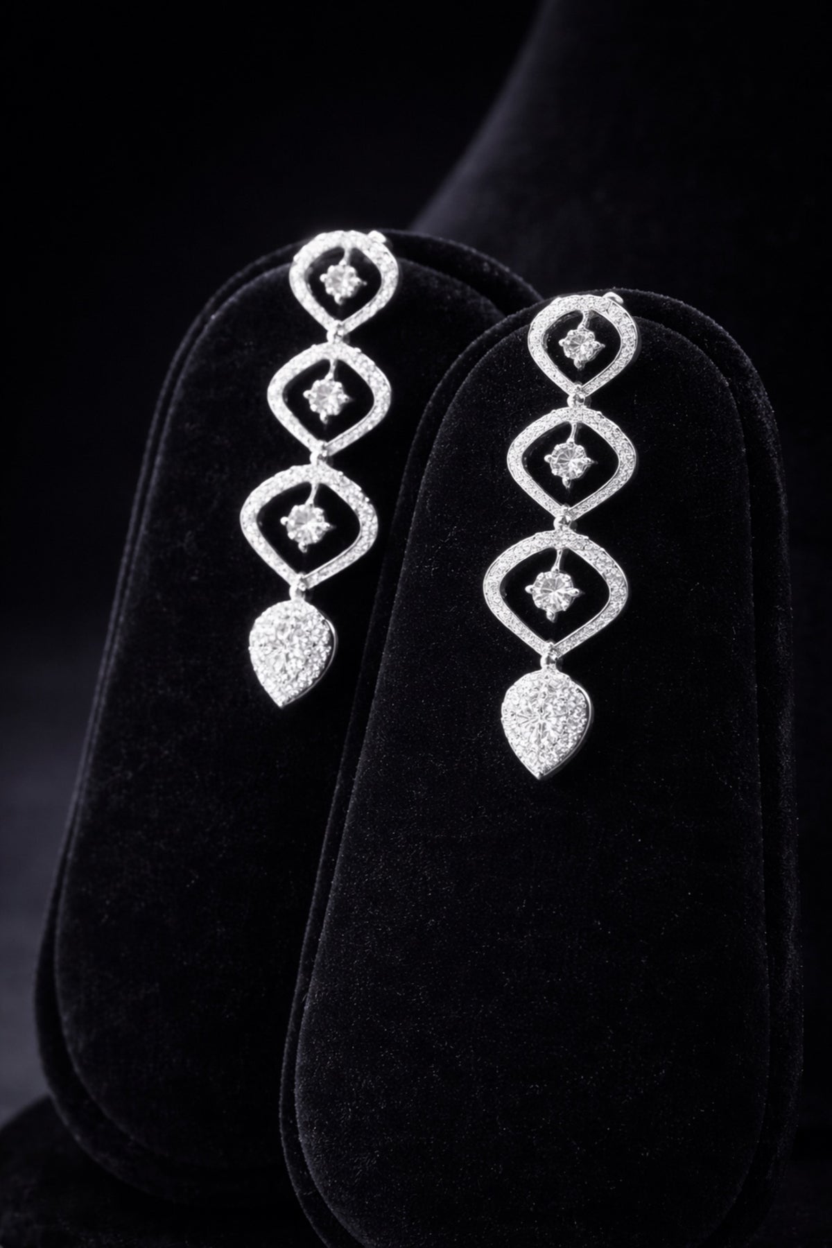 Glacier Leaf AD drop earrings