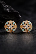 Pathway AD studs with mint green stones