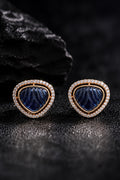 Every Day AD studs with sapphire blue stone