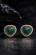 Every Day AD studs with green stone