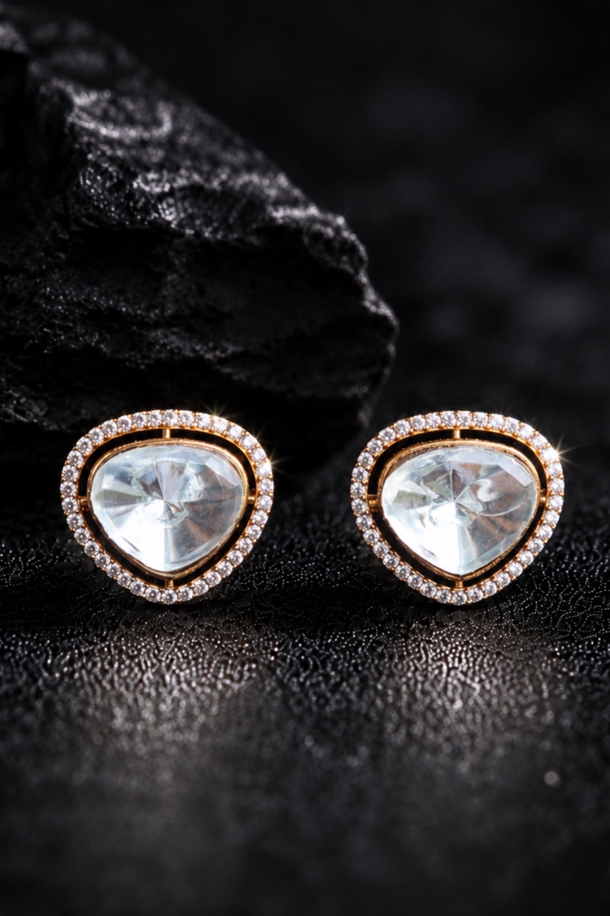 Every Day AD studs with clear stone