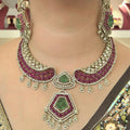Kamini doublet CZ necklace set
