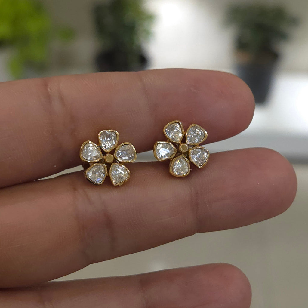 Gia moissanite polki studs