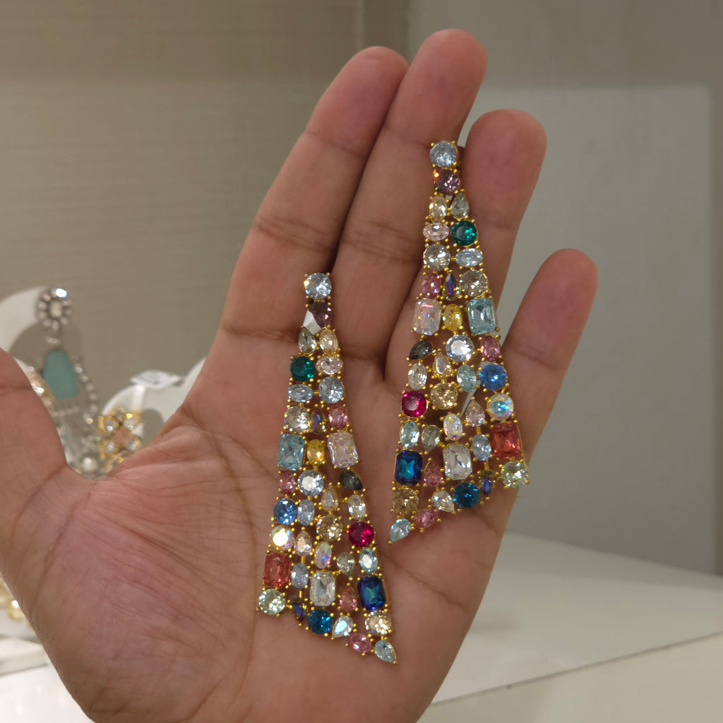 Kiara designer zirconia earrings detail