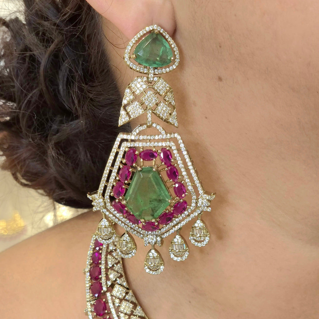 Kamini doublet CZ set detail