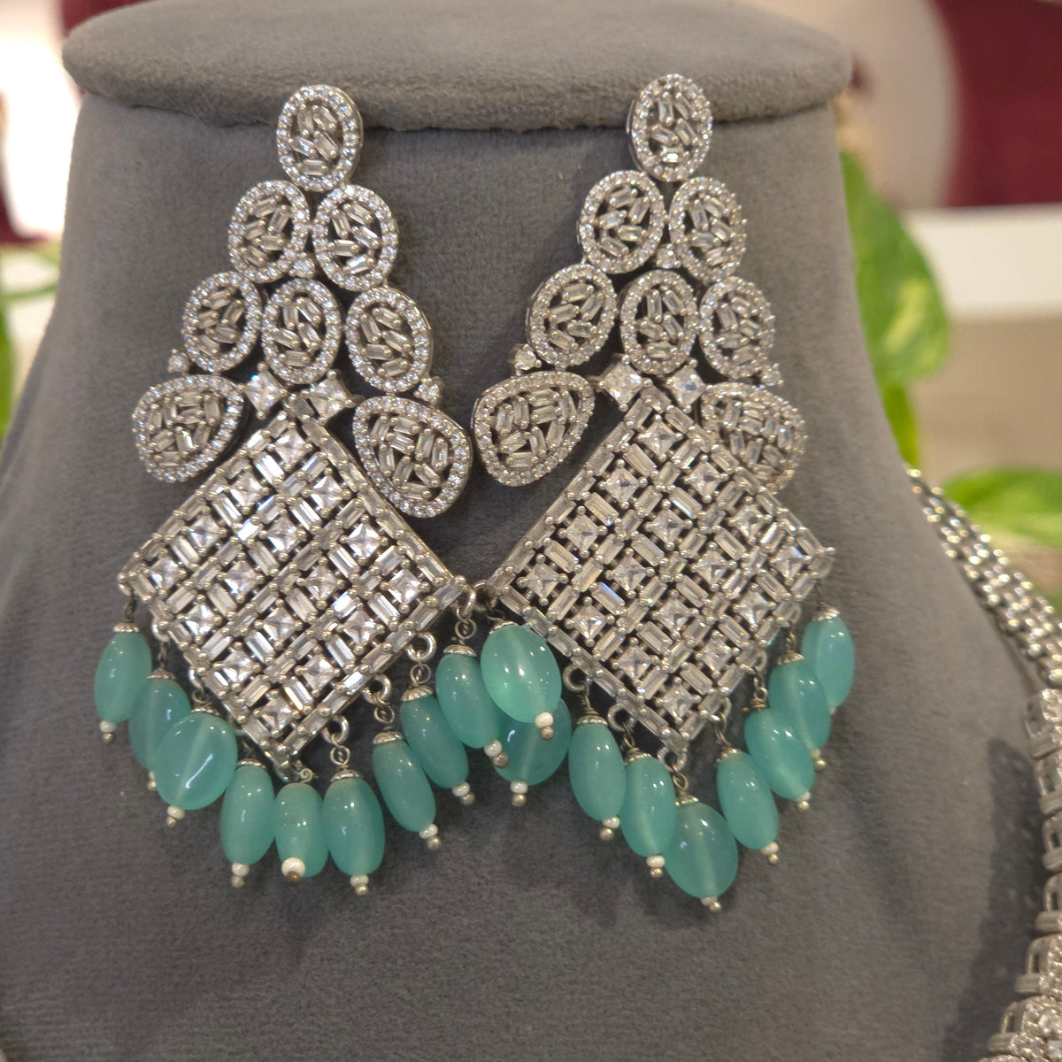 Amolika AD necklace set detail