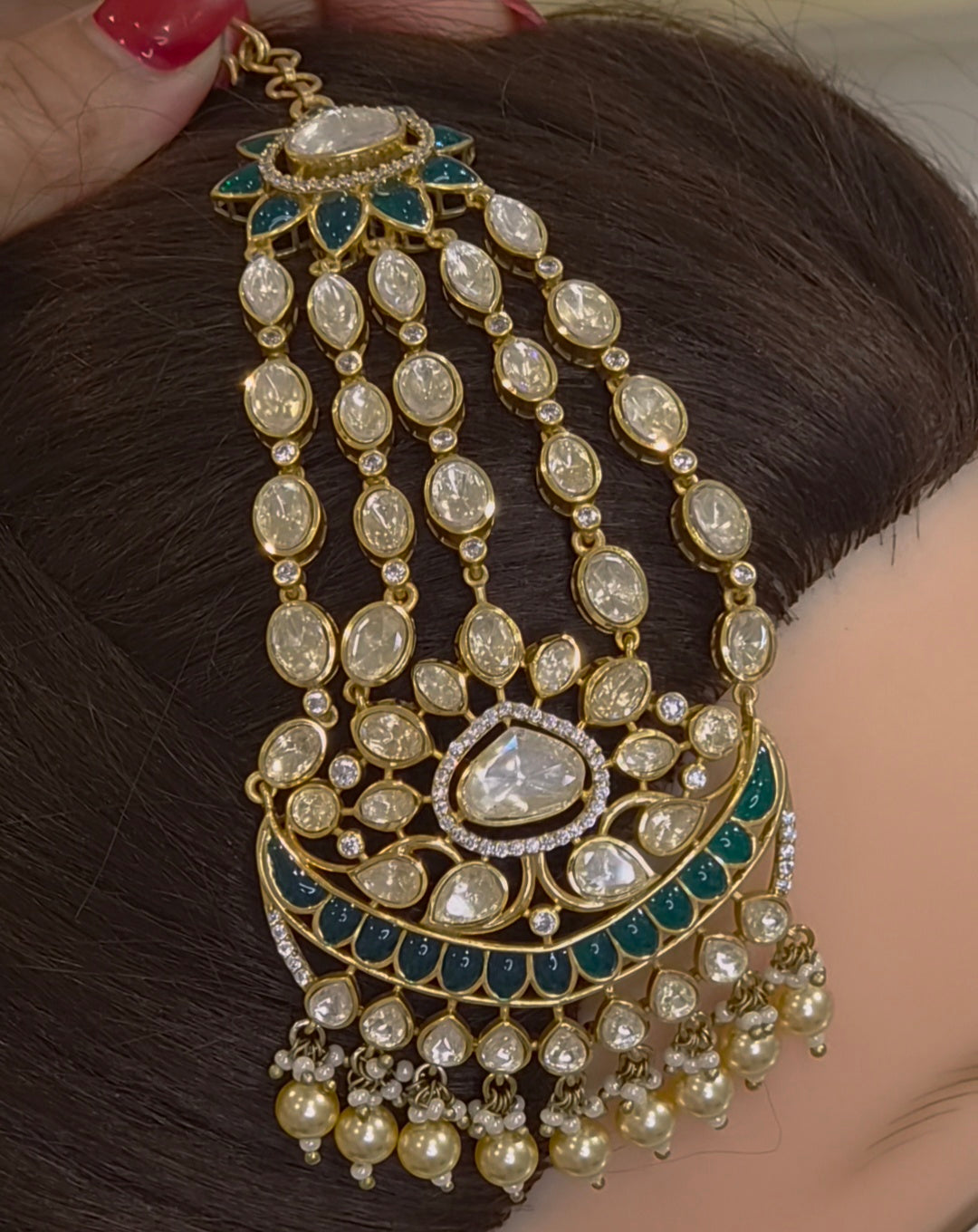 Aarma moissanite polki passa detail