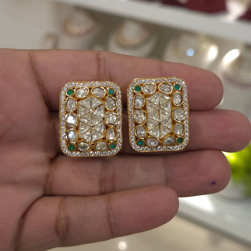 Minal moissanite polki studs