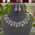 Phalguni pearl AD necklace set